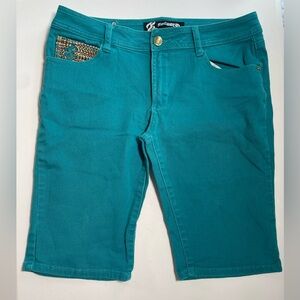 Rocawear Turquoise Embroidered Shorts